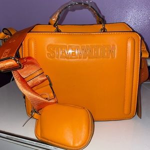 Steve Madden ORANGE Bevelyn Cross Body Tote bag